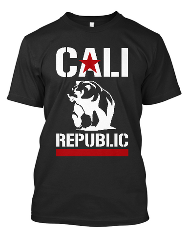 Short-Sleeve Cali Republic Bear T-Shirt (white print)