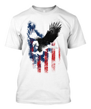 Men's Soaring Eagle T-Shirt in White or Heather Grey.