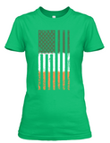 Women's short sleeve Irish American Flag t-shirt