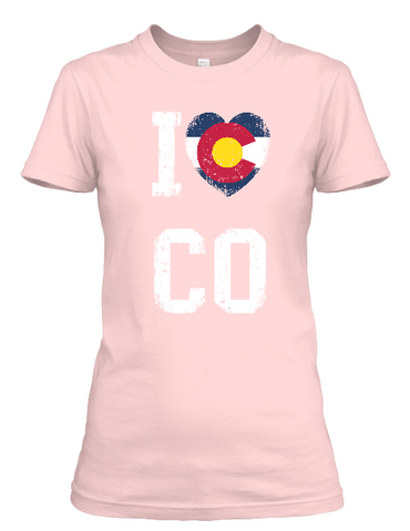 Women's Colorado I Love CO short sleeve t-shirt