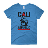 Women's short sleeve Cali Republic Red and Black print t-shirt