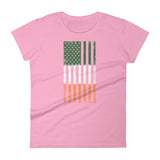 Women's short sleeve Irish American Flag t-shirt