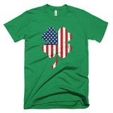 Short-Sleeve Red, White, and Blue Clover T-Shirt from our Saint Patrick's Day collection.