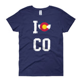 Women's Colorado I Love CO short sleeve t-shirt